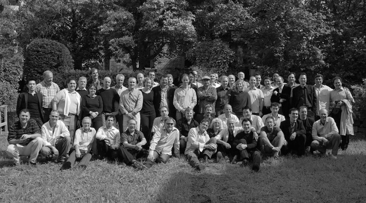 black and white group picture